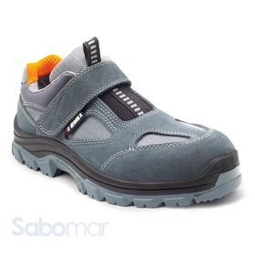 Emex M1020 S1 Gri-Oranj Süet İş Ayakkabısı