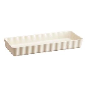 Emile Henry 26034 Dikdörtgen 36x15 cm Ekru Tart-Börek Fırın Kabı