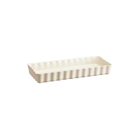 Emile Henry 26034 Dikdörtgen 36x15 cm Ekru Tart-Börek Fırın Kabı