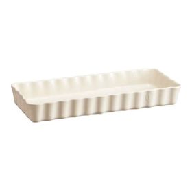 Emile Henry 26034 Dikdörtgen 36x15 cm Ekru Tart-Börek Fırın Kabı