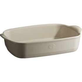 Emile Henry Dikdörtgen 30x19 cm Ekru Fırın Kabı