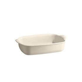 Emile Henry Dikdörtgen 30x19 cm Ekru Fırın Kabı