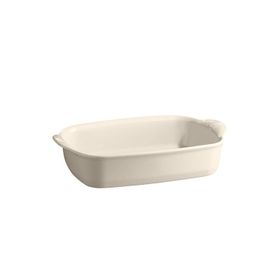 Emile Henry Dikdörtgen 30x19 cm Ekru Fırın Kabı