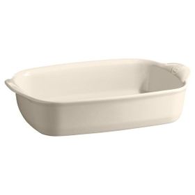 Emile Henry Dikdörtgen 30x19 cm Ekru Fırın Kabı