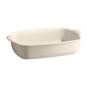 Emile Henry Dikdörtgen 30x19 cm Ekru Fırın Kabı