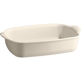 Emile Henry Dikdörtgen 30x19 cm Ekru Fırın Kabı