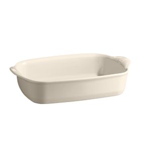 Emile Henry Dikdörtgen 30x19 cm Ekru Fırın Kabı