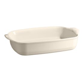 Emile Henry Dikdörtgen 42x28 cm Ekru Fırın Kabı
