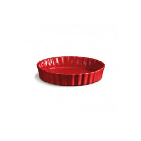 Emile Henry EH346028 Yuvarlak 28 cm Kırmızı Burgundy Tart Börek Flan Kabı