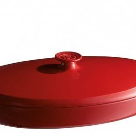 Emile Henry EH348443 42x25x10 cm Kırmızı Balık Buğlama Fırın Kabı