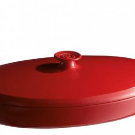 Emile Henry EH348443 42x25x10 cm Kırmızı Balık Buğlama Fırın Kabı