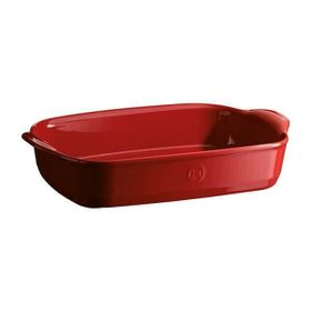 Emile Henry EH349652 EH Kırmızı Dikdörtgen 36x23 CM Fırın Kabı