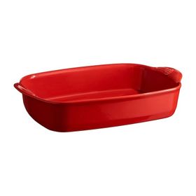 Emile Henry EH349652 EH Kırmızı Dikdörtgen 36x23 CM Fırın Kabı
