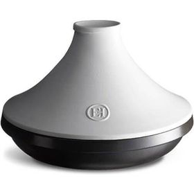 Emile Henry EH776632 32 cm 4 lt Slate Beyaz Kapaklı Slate İnduksiyon Uyumlu Tajin