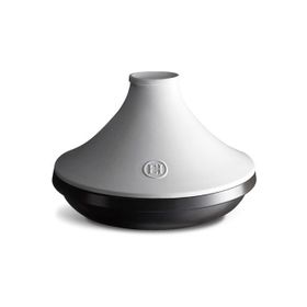 Emile Henry EH776632 32 cm 4 lt Slate Beyaz Kapaklı Slate İnduksiyon Uyumlu Tajin