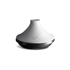 Emile Henry EH776632 32 cm 4 lt Slate Beyaz Kapaklı Slate İnduksiyon Uyumlu Tajin