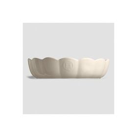 Emile Henry Madeleine 27 cm Ekru Yuvarlak Fırın Kabı
