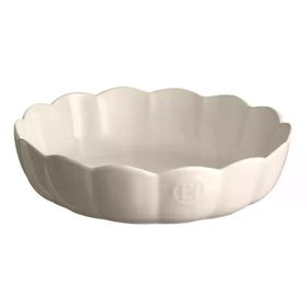 Emile Henry Madeleine 27 cm Ekru Yuvarlak Fırın Kabı