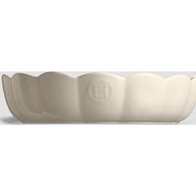 Emile Henry Madeleine 27 cm Ekru Yuvarlak Fırın Kabı