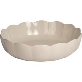 Emile Henry Madeleine 27 cm Ekru Yuvarlak Fırın Kabı