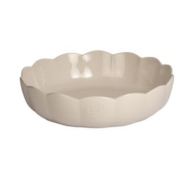 Emile Henry Madeleine 27 cm Ekru Yuvarlak Fırın Kabı