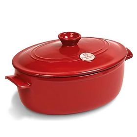 Emile Henry Oval Kırmızı 27 cm Tencere