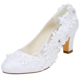 Emily Bridal 1505-1B Beyaz Kadın Topuklu Ayakkabı