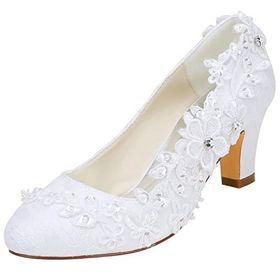 Emily Bridal 1505-1B Beyaz Kadın Topuklu Ayakkabı