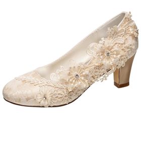 Emily Bridal 1505-1B Champagne Kadın Topuklu Ayakkabı