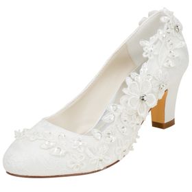 Emily Bridal 1505-1B Fildişi Kadın Topuklu Ayakkabı