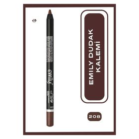 Emily Long Lasting Lip Pencil 208 Kahverengi Dudak Kalemi