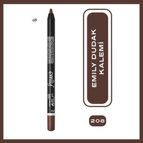 Emily Long Lasting Lip Pencil 208 Kahverengi Dudak Kalemi