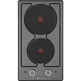 Eminçelik 41242 Ankastre İki Gözlü Elektrikli Siyah Domino Ocak
