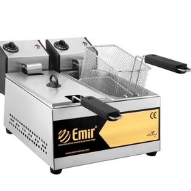 Emir Büfe Tipi 3+3 lt Elektrikli Fritöz Makinesi
