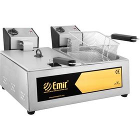 Emir Büfe Tipi 8+8 lt Elektrikli Fritöz Makinesi