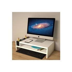 Emkawood Sally Monitör Yükseltlci Ceviz Raf