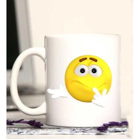 Emoji İfadeler Baskılı Seramik Kupa Bardak