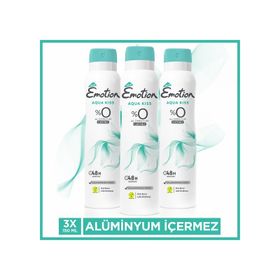 Emotion Aqua Kiss 3x150 ML Kadın Deodorant