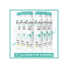 Emotion Aqua Kiss 6x150 ml Kadın Sprey Deodorant