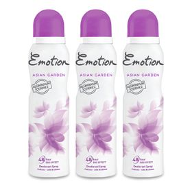 Emotion Asian Garden 3x150 ml Kadın Deodorant