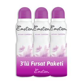 Emotion Asian Garden 3x150 ml Kadın Deodorant