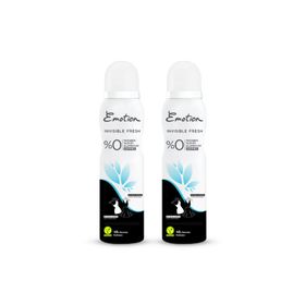 Emotion Invisible Fresh 2x150 ml Kadın Deodorant