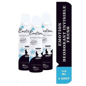 Emotion Invisible Fresh 3x150 ML Kadın Deodorant