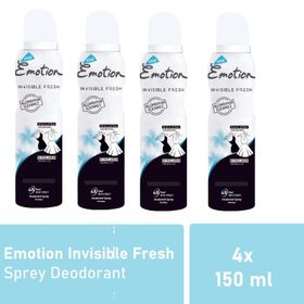 Emotion Invisible Fresh 4x150 ml Kadın Sprey Deodorant