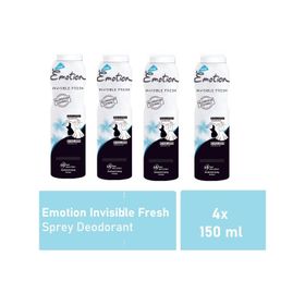 Emotion Invisible Fresh 4x150 ml Kadın Sprey Deodorant