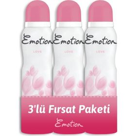 Emotion Love 150 ml x 3 Kadın Deodorant