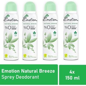 Emotion Natural Breeze 4x150 ml Kadın Sprey Deodorant