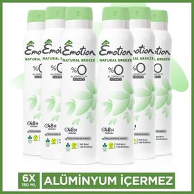 Emotion Natural Breeze Kadın 6x150 ml Deodorant Sprey