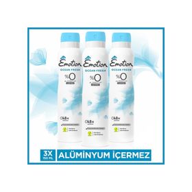 Emotion Ocean Fresh 3x150 ml Kadın Sprey Deodorant
