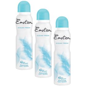 Emotion Ocean Fresh 3x150 ml Kadın Sprey Deodorant